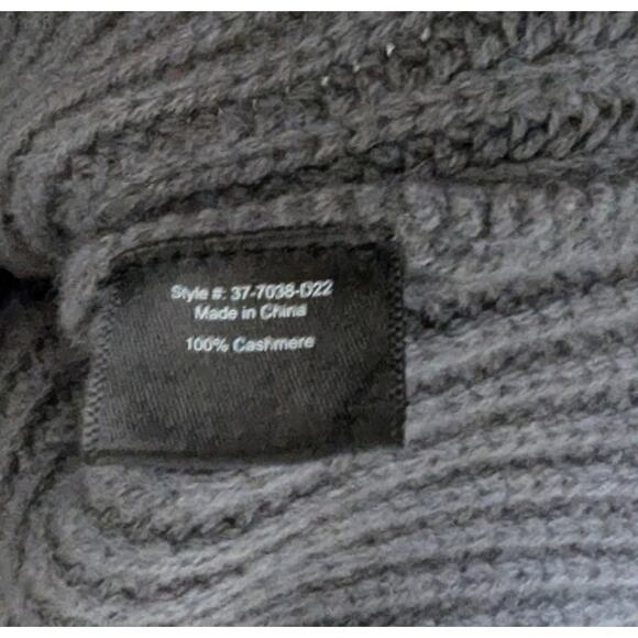 Jenni Kayne Storm Grey Cashmere Cable Knit Turtle Neck Sweater Jumper XS - Picture 7 of 7